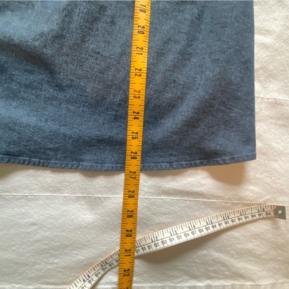 Lane Bryant Chambray Denim Dress A-Line w/Pockets Tie Waist Size 14 - Picture 5 of 8